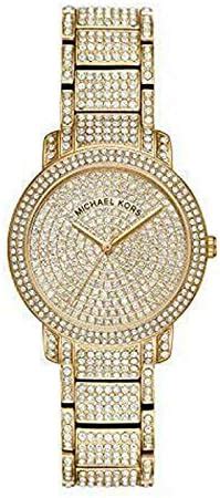 michael kors women's gold tone pave glitz watch mk6458|michael kors watches.